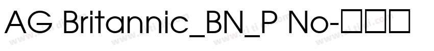 AG Britannic_BN_P No字体转换